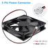 GDSTIME Dual Ball Bearings 120mm x 120mm x 25mm 5 inch 12v Brushless DC Cooling Exhaust Fan, For Desktop...