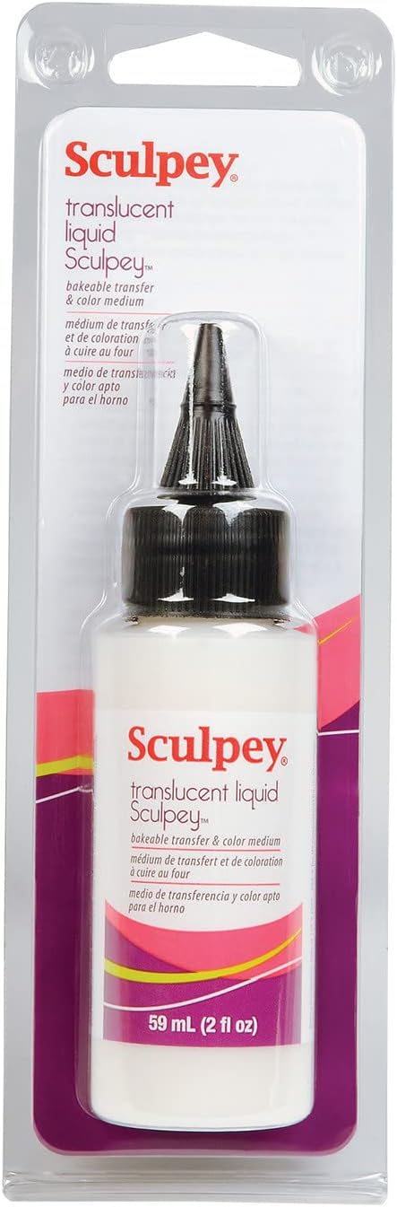 Polyform Liquid Sculpey Liquid Polymer Oven-Bake Clay, Translucent, 2 oz. bottle, Great for jewelry, holiday, DIY, mixed media, window clings, hom...