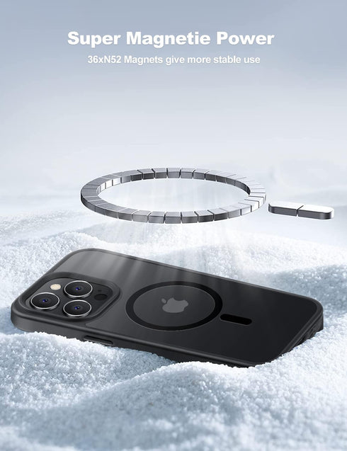 Tigowos for iPhone 15 Pro Max case Fits MagSafe 10FT Drop Resistant Matte Skin Feeling Shockproof Back Cover Fits iPhone 15 Pro Max Phone Cases, T...