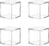 Acrylic Box with Lid, 4 Pack Small Square Acrylic Container 2.2x2.2x2.2Inch/55X55X55mm Plastic Square Cube Containers with Lid Storage Box for Can...
