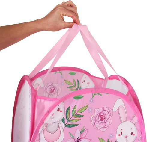 WEI LONG Mesh Popup Hamper-Foldable Lightweight Basket for Washing-Durable Clothing Storage for Kids Room,Students College Dorm,Home,Travel & Camp...