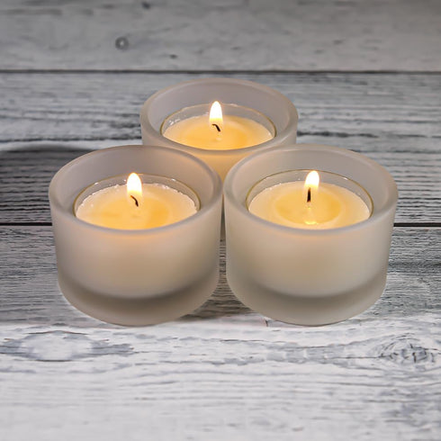 Ivory Vanilla Scented Clear Cup Richland Tealight Candles Set of 50...
