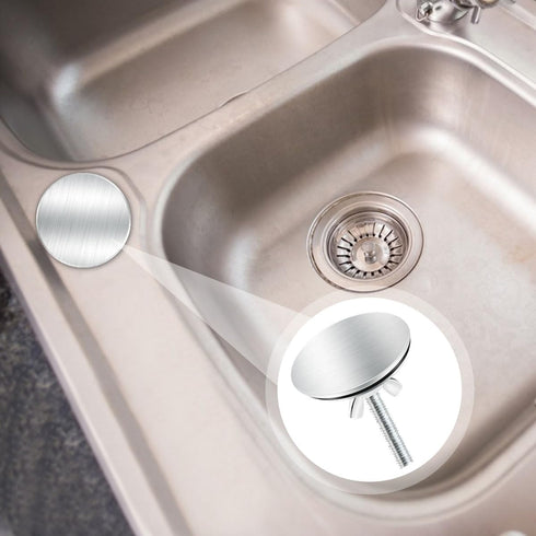 Kitchen Sink Hole Cover Faucet Hole Cover Stainless Steel Plug Sealing Cover Kitchen Sink Tap Hole Plate Stopper Cover 2 Inch Blanking Metal Plug ...