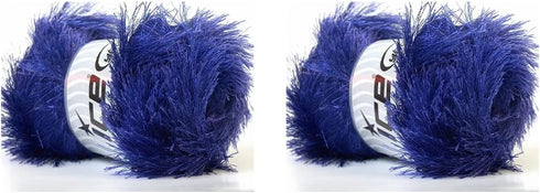 Ice Yarns Eyelash Fun Fur Yarn 100 Gram (3.53 Ounces) 164 Yards (150 Meters) 2 Skeins (Purple - 22730)......