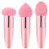 3Pcs Makeup Sponge Facial Foundation Sponge Professional Makeup Blending Sponge with Handle Beauty Sponge Blender Dry & Wet Use Makeup Sponges for...