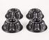Webake 4 Inch Mini Fluted Tube Pans Nonstick Bakeware Set of 4 for Bundtlette, Angel Food Cake, Kugelhopf, Brownie...