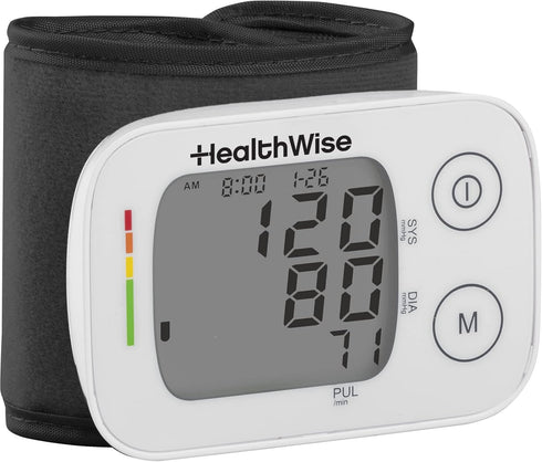 HealthWise Blood Pressure Monitor | Adult Wrist Cuff | Intelligent Inflation Technology | 2-Person Memory | Irregular Heartbeat Detection | Hypert...