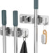 Mop Broom Holder Wall Mounted SUS304 Stainless Steel, Mop Broom Organizer with 2 Installation Methods (No Drilling&Screw Drilling Installation 2 I...