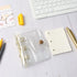 1PC Gold Mini Binder Cover for 3 Ring PVC Loose-Leaf Binder with 80pcs Mini Inner Paper Pockets Clear Soft Notebook Round Ring Binder Protector Sn...