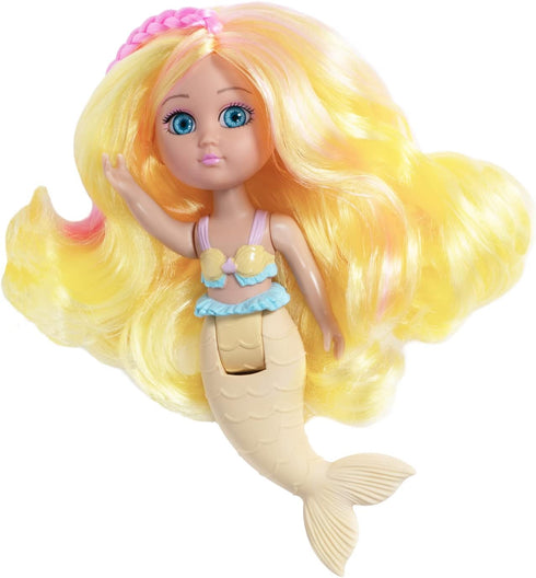 ADORA Water Wonder Mermaid Dolls with Color-Changing Tail in Cold Water, 7" Toy Baby Doll with Movable Waist, Birthday Gift for Ages 1+ - Sandy...