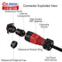 CNLINKO YM-20 Industrial Waterproof Connector IP68 Circular Connector Military Design Aviation Connector PBT Plastic Shell Connector M20 2-12 Pin ...
