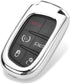 Royalfox 3d bling shiny rhinstone crystals key fob case cover compatible with Jeep Dodge chrysler (silver)...
