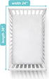 TL Care Supreme 100% Natural Cotton Jersey Knit Mini Crib Sheet, White, 24" x 38", Soft Breathable, for Boys and Girls...
