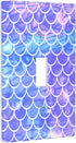 Purple Mermaid Scales Single Toggle Light Switch Plate Cover Decor Wall Plate Cover For Home Bedroom Kitchen Decorative 4.5 * 2.76 Inches Standard...