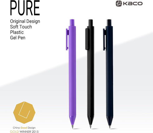 Kaco Gel Pens 20 Assorted Color Ink 0.5mm Fine Point, Cute Stationery Journaling Note Taking Pens Retractable Office School Supplies...
