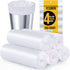 Small Trash Bags 4 Gallon - 100 Count 4 Gallon Trash Bag, White Small Garbage Bags, Unscented Bathroom Trash Bags Kitchen Office, Thickened & Stro...