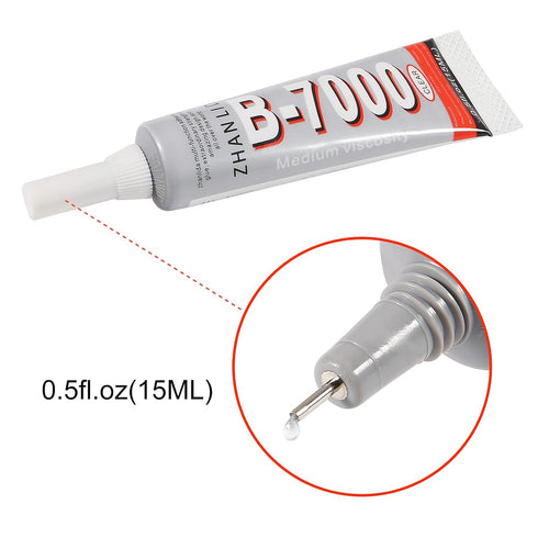 5pcs B-7000 15ml Adhesive Multi-Function Glues Paste Adhesive in for DIY Craft Glass, Wooden, Manicure, Phone Repair Jewelry Making Supplies...