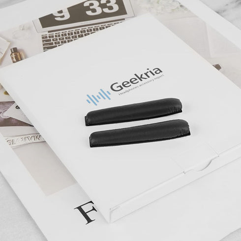 Geekria Protein Leather Headband Pad Compatible with Jabra, Plantronics, Sennheiser, VXI BlueParrott, Headphones Replacement Band, Headset Head To...