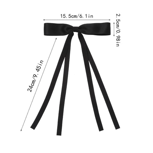 12 PCS Hair Bows for Women, Hair Ribbon with Long Tail Bowknot Hair Clips for Women Girls, Hair Barrettes with Bow Accessories (12 Color mixing)...