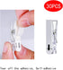 30 Pieces Hanging Wall Clips with Sticky Strips, 1.4*0.3IN Plastic Hanging Clips for Pictures Poster Photo Halloween Christmas Decorations (Clear?...