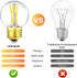 Leools Dimmable E26 LED Bulb 4W Equal E26 40 Watt Light Bulb,E26 Globe Edison Light Bulbs,Daylight 4000K G16.5 Light Bulb led for Pendant,Chandeli...