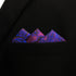 SHLAX&WING Mens Pocket Square Purple Geomitric Handkerchieves Silk Hanky...