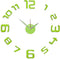 Philip Whitney Green Color Numbers Design Adhesive Diy Modern Wall Clock...