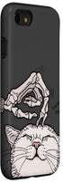 iPhone SE (2020) / 7 / 8 Cute Skeleton Scratching Cat Halloween Aesthetic Gothic Art Case...