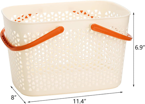 Hedume 2 Pack Portable Shower Caddy Basket, Plastic Organizer Storage Tote with Handle, Plastic Storage Caddy Basket for Bathroom, College, Dorm, ...