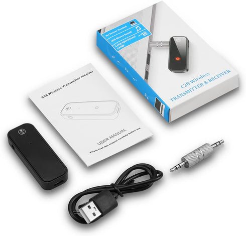 ORIA Wireless Bluetooth AUX Adapter, Bluetooth 5.0 Music Receiver for Car/Wired Speaker, Bluetooth Receiver for Answer Calls with Dual Device Mode...