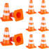 Gadpiparty 50Pcs Miniature Traffic Signs for Kids Mini Traffic Cones Training Road Block Toy Cones for Multipurpose Construction Theme Party Engin...
