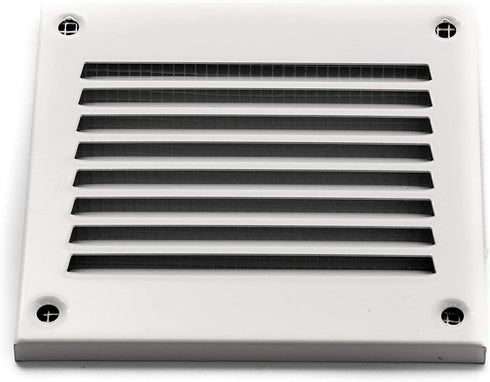 Vent Systems 4'' x 4'' Inch Pack of 2 White Air Vent Cover Metal Air Return Grill with Built in Pest Guard Screen HVAC Vent Cover for Home Improve...
