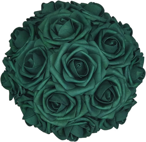 50pcs Artificial Flower?Real Touch Artificial Foam Roses Decoration DIY for Wedding Bridesmaid Bridal Bouquet Centerpieces Party -Army Green...