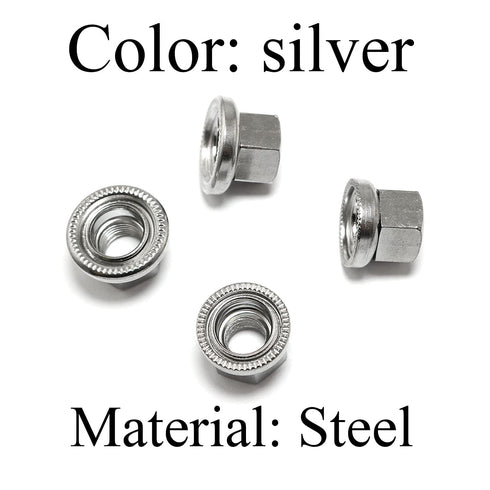 4pcs Track Nut Bicycle Bike Wheel Hub Axle Nuts M10 Rear Axle Nuts + M9 Front Axle Nuts Bicycle Accessories 7075 Aluminum Alloy Screw...