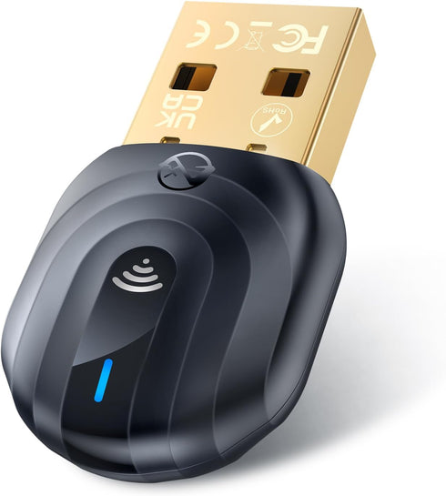 ZEXMTE 5.1 USB Bluetooth Adapter for PC, Bluetooth Dongle for PC, 50M/164FT Long Range Bluetooth Adapter Stable Signal, with FPC Antenna, Windows ...
