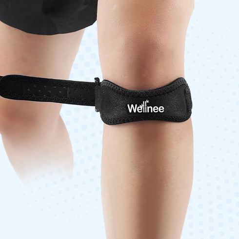 Patella Knee Strap – Adjustable Knee Brace for Support, Running, Basketball, Volleyball, Tennis, Hiking, and more – One Size Fits Most - Wellknee ...