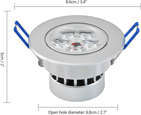 Lemonbest® Dimmable 110V 5W LED Ceiling Light Downlight, Warm White Spotlight Lamp Recessed Lighting Fixture, Halogen Bulb Replacement (2pcs)...