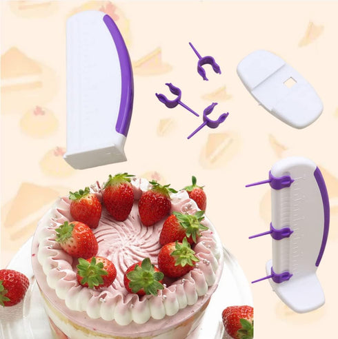 QIANG 2 Pcs Cake Measuring Marker Draw Balance Ruler,Cake Marker, Pattern Decoration Line Cake Edge Side Decorating Tools...
