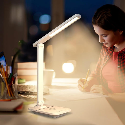 Cordless LED Desk Lamp for Home Office, 6000mAh Rechargeable Battery Operated Table Lamps,Eye-Caring Reading Lamp for Students, 3 Lighting Modes &...