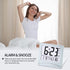 Small Digital Travel Alarm Clock Battery Operated, Portable Large Number Display Loud Alarm Clock with Temperature, Night Backlight, 12/24 H Desk ...
