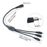 Litever Power Splitter, Black, 3 Way, 1 Female Jack to 3 Male Plugs, 5.5mm x 2.1mm, 1:3, Y Adaptor Copper Cable, for CCTV Camera & LED Strip Light...