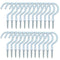 24 Pack 2.9 inch Cup Hooks Metal Ceiling Hooks, Household Screw-in Utility Storage Hook (White, 2in)...