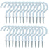 24 Pack 2.9 inch Cup Hooks Metal Ceiling Hooks, Household Screw-in Utility Storage Hook (White, 2in)...