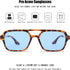 Pro Acme Vintage 70s Flat Pilot Aviator Sunglasses for Women Men, Small Frame Rectangular Glasses UV400 Protection Shades...