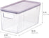 Rosanna Pansino x iDesign Recycled Plastic Kitchen Storage Bin with Lid, Clear Bin/Lavender Sprinkles Lid, 6" x 12" x 6"...