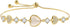Dainty Adjustable 14K Gold Plated Heart Link Chain Bracelet for Women...