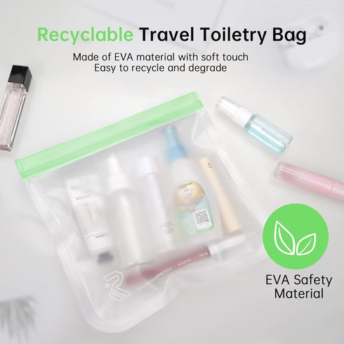 RealPlus 3pack TSA Approved Toiletry Bag, Quart Size Clear Travel Toiletry Bag, Triple-sealed Seam Leakproof Clear Cosmetic Bag for Liquids & Make...