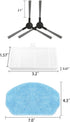 Accessories Kit Compatible With MAMNV BR150/BR151,ZCWA BR150/BR151,MANVINS G20,ONSON BR150/BR151 Robot Vacuum, 8 Side Brushes, 4 Hepa Filters,4 Mo...