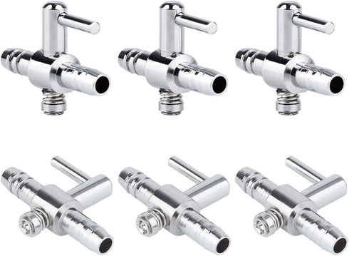 Pawfly 6 PCS 1-Way Aquarium Air Flow Control Lever Straight Valve Distributor Splitter for Fish Tank...