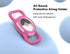 Waterproof Airtag Dog Collar Holder, Silicone & ABS Airtag Holder for Dog & Cat Collars, Ultra-Durable, Lightweight and Protective Airtag Case (Ro...